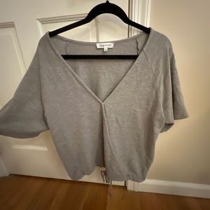 Gray Wrap Top
